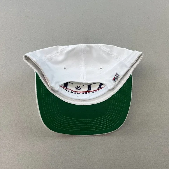 Vintage The Game AT&T Snapback Hat Adult White Split Bar Logo Glued Tag 90s